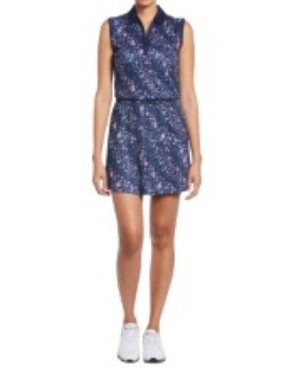Callaway Navy Mini Floral Print Golf Dress Large